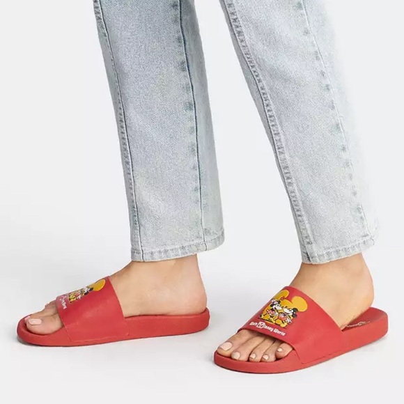 Disney X Coach Sport Slide Mickey Mouse & Minnie Mouse Motif Women’s NWOB Size 6 - Picture 4 of 8